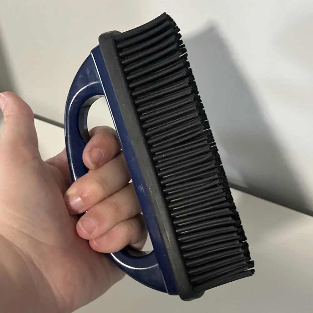 Norwex Rubber Brush Cleaning Scrub Furniture Pet Hair 357010 Blue Ergonomic
